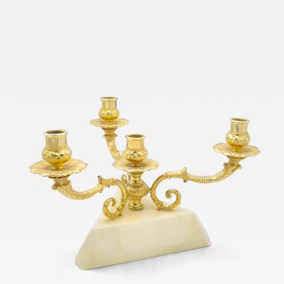 Aldo Tura Modernist Three Arm Candelabra