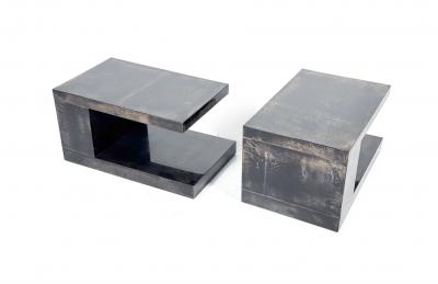 Aldo Tura Pair of Aldo Tura Side Tables Parchment Italy 1960s