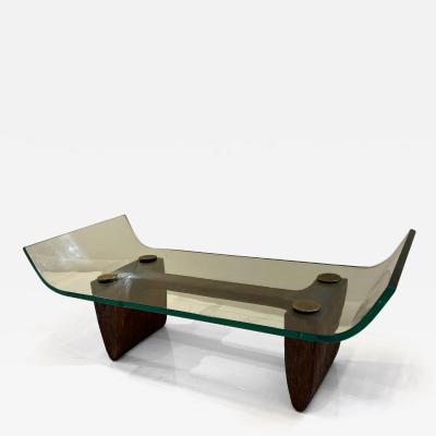 Aldo Tura Petite Chip Carved Cocktail Table Attrib Aldo Tura