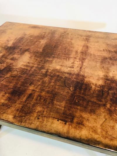 Aldo Tura Rare Aldo Tura Goat Skin Table
