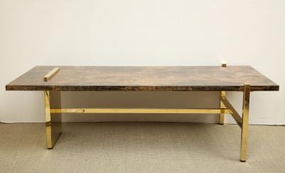 Aldo Tura Reconfigured Aldo Tura Lacquered Parchment Top Italy c 1950