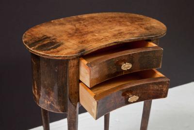 Aldo Tura Side table covered with goatskin by Aldo Tura