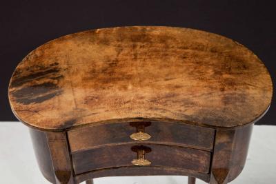 Aldo Tura Side table covered with goatskin by Aldo Tura