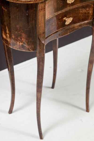 Aldo Tura Side table covered with goatskin by Aldo Tura