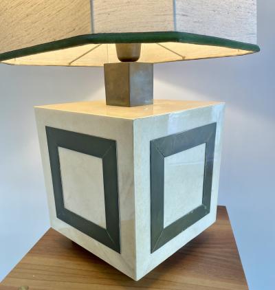 Aldo Tura Table Lamp in Parchment and Brass