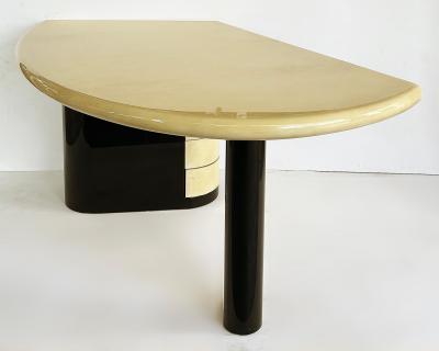 Aldo Tura Vintage Aldo Tura Post Modern Lacquered Parchment Desk Italy