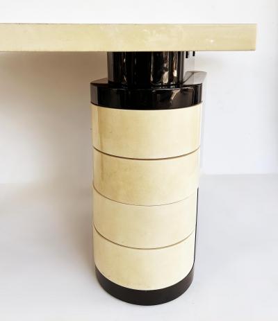 Aldo Tura Vintage Aldo Tura Post Modern Lacquered Parchment Desk Italy