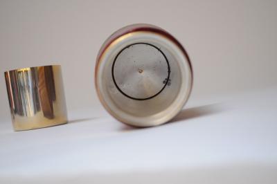 Aldo Tura Vintage Italian Dyed Red Goatskin and Brass Cocktail Shaker by Aldo Tura