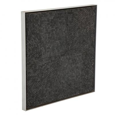 Aleksandra Kasuba Aleksandra Kasuba One Divided By One Black Marble Mosaic Signed