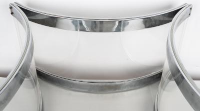 Alessandro Albrizzi Alessandro Albrizzi Chrome Lucite Coffee Cocktail Table Judith Krantz Estate