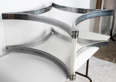 Alessandro Albrizzi Alessandro Albrizzi Chrome Lucite Coffee Cocktail Table Judith Krantz Estate
