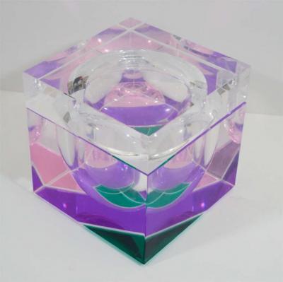 Alessandro Albrizzi EXCEPTIONAL MODERNIST COLOR BLOCK LUCITE ICE BUCKET BY ALESSANDRO ALBRIZZI