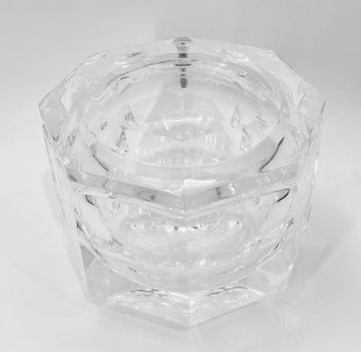 Alessandro Albrizzi Faceted Lucite Ice Bucket attb to Alessandro Albrizzi Italy 1970s