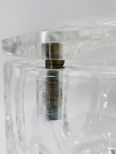 Alessandro Albrizzi Faceted Lucite Ice Bucket attb to Alessandro Albrizzi Italy 1970s