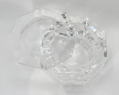 Alessandro Albrizzi Faceted Lucite Ice Bucket attb to Alessandro Albrizzi Italy 1970s
