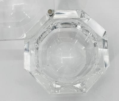 Alessandro Albrizzi Faceted Lucite Ice Bucket attb to Alessandro Albrizzi Italy 1970s