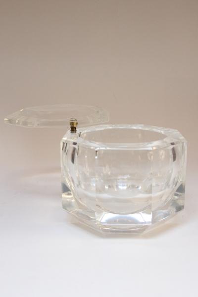 Alessandro Albrizzi Italian Lucite Octagonal Form Gem Ice Bucket by Alessandro Albrizzi