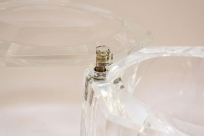 Alessandro Albrizzi Italian Lucite Octagonal Form Gem Ice Bucket by Alessandro Albrizzi