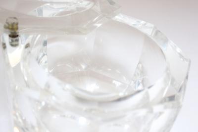 Alessandro Albrizzi Italian Lucite Octagonal Form Gem Ice Bucket by Alessandro Albrizzi