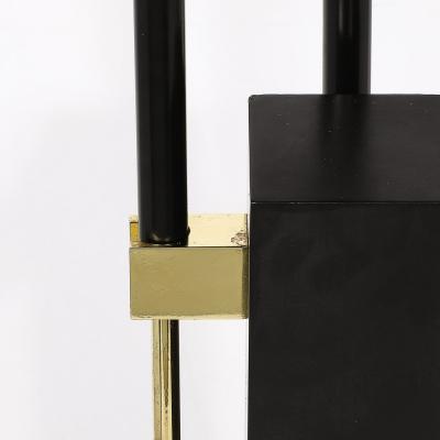 Alessandro Albrizzi Mid Century Modernist Three Piece Fire Tool Set in Brass by Alessandro Albrizzi