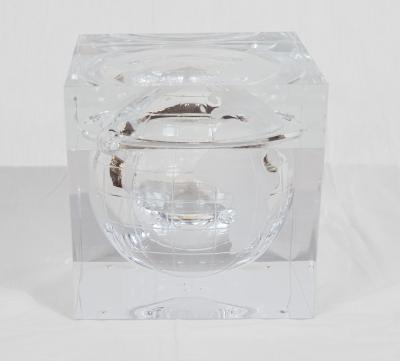 Alessandro Albrizzi Vintage Inset Globe Lucite Ice Bucket