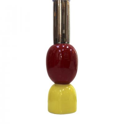 Alessandro Mendini Alessandro Mendini Contemporary Red Yellow and Blue Ceramic Italian Totem