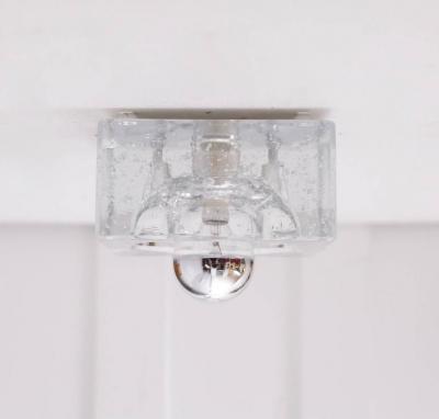 Alessandro Mendini One of Six Glass Cube Bubble Flush Mounts in the Manner of Alessandro Mendini