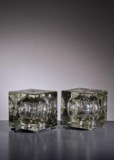 Alessandro Mendini Pair of Cubosfera Table Lamps by Alessandro Mendini