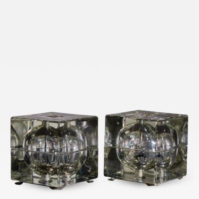 Alessandro Mendini Pair of Cubosfera Table Lamps by Alessandro Mendini