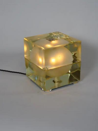 Alessandro Mendini Two pairs of Cubosfera table lights by Alsessandro Mendini Italy c1958