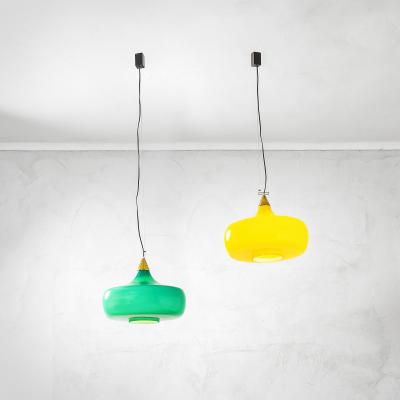 Alessandro Pianon Alessandro Pianon Pair of Colored Chandeliers for Vistosi 60s