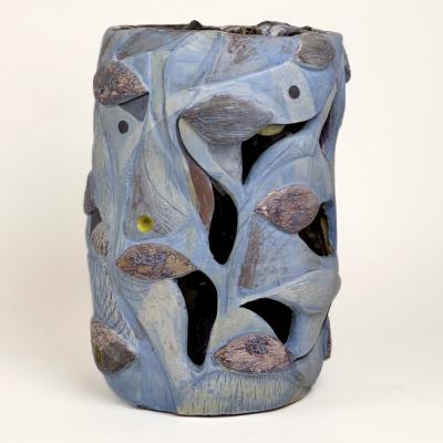 Alessandro Roma Semi Refractory Engobe Glazed Ceramic Sculpture My Head Inside the Nature 