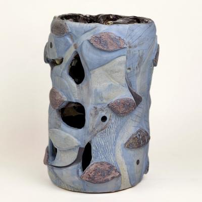 Alessandro Roma Semi Refractory Engobe Glazed Ceramic Sculpture My Head Inside the Nature 