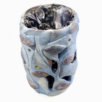 Alessandro Roma Semi Refractory Engobe Glazed Ceramic Sculpture My Head Inside the Nature 
