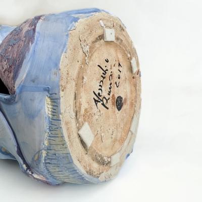 Alessandro Roma Semi Refractory Engobe Glazed Ceramic Sculpture My Head Inside the Nature 