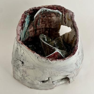 Alessandro Roma Semi Refractory Glazed Ceramic Sculpture Untitled 2017 by Alessandro Roma