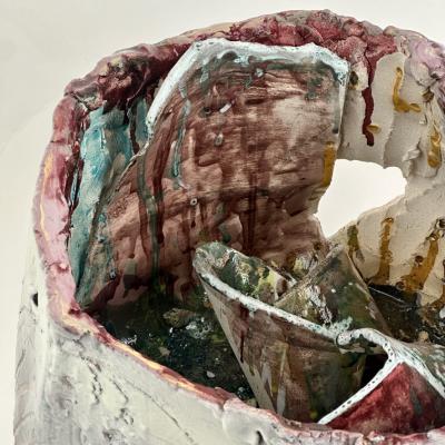 Alessandro Roma Semi Refractory Glazed Ceramic Sculpture Untitled 2017 by Alessandro Roma
