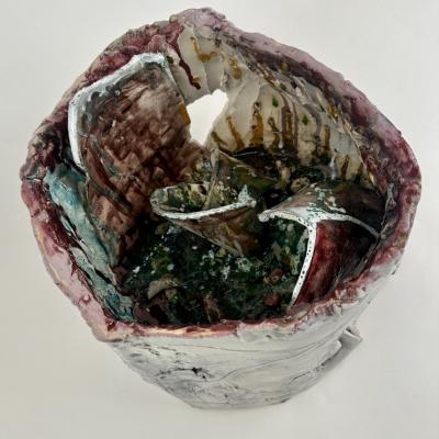 Alessandro Roma Semi Refractory Glazed Ceramic Sculpture Untitled 2017 by Alessandro Roma