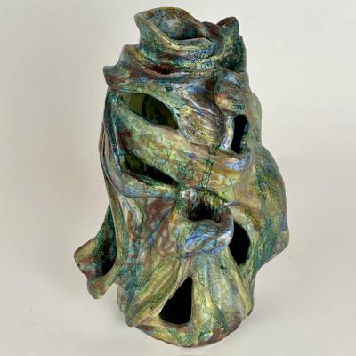 Alessandro Roma Semi Refractory Glazed Ceramic Sculpture Untitled 2022 by Alessandro Roma