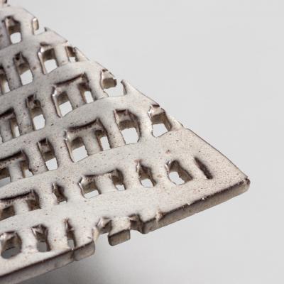 Alessio Tasca Alessio Tasca plate centerpiece in perforated glazed stoneware Italy 1977