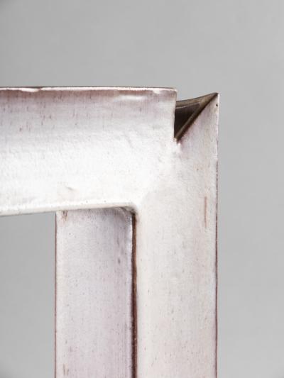 Alessio Tasca Alessio Tasca square glazed Ceramic vase Italy 1970s