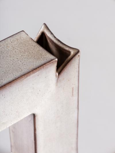 Alessio Tasca Alessio Tasca square glazed Ceramic vase Italy 1970s