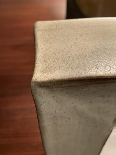 Alessio Tasca Alessio Tasca square glazed Ceramic vase Italy 1970s