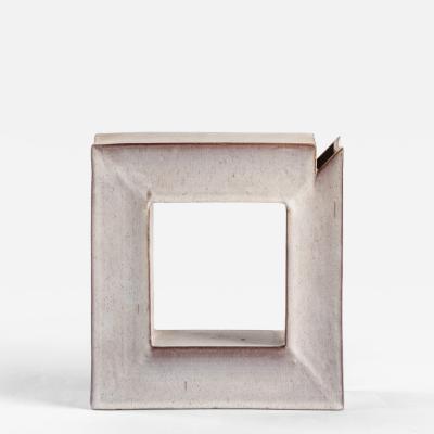 Alessio Tasca Alessio Tasca square glazed Ceramic vase Italy 1970s
