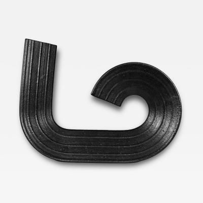 Alessio Tasca Italian grey black freeform vase by Alessio Tasca