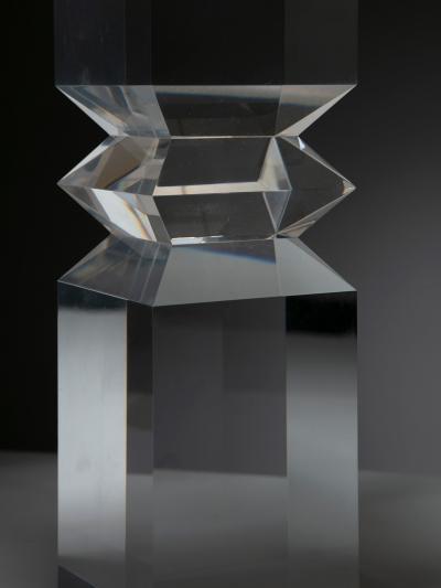 Alessio Tasca Pair of Plexiglass Table Lamps by Alessio Tasca for Fusina