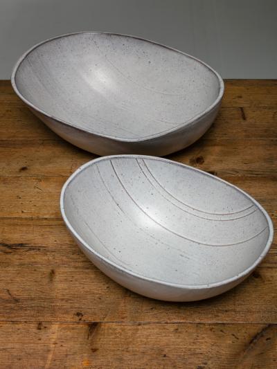 Alessio Tasca Rare Set of Two Ceramic Bowls by Alessio Tasca