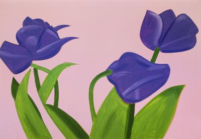 Alex Katz Purple Tulips 1 from The Flowers Portfolio by ALEX KATZ