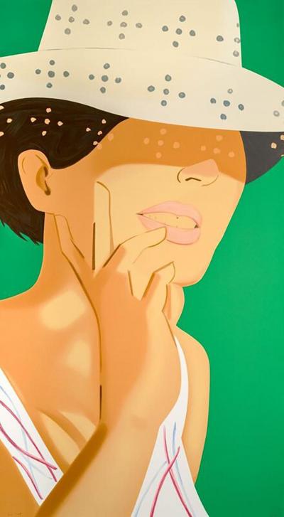 Alex Katz Vivien with Straw Hat