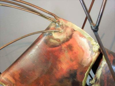 Alex Kovacs Alex Kovacs Large Table Top Metal Angel Fish Sculpture 1976